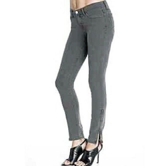 J Brand The Deal Skinny Ankle Zip Jean Antique Gray - Picture 1 of 7